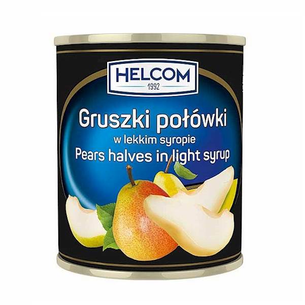 Greek Trade owoce pasteryzowane w puszce Helcom Gruszki Połówki w Lekkim Syropie 0,82kg