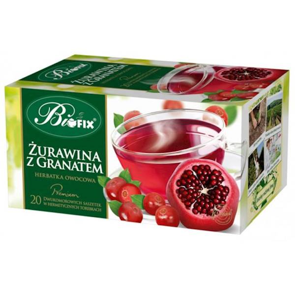Bifix herbata ekspresowa owocowa z żurawiną i granatem 20tb