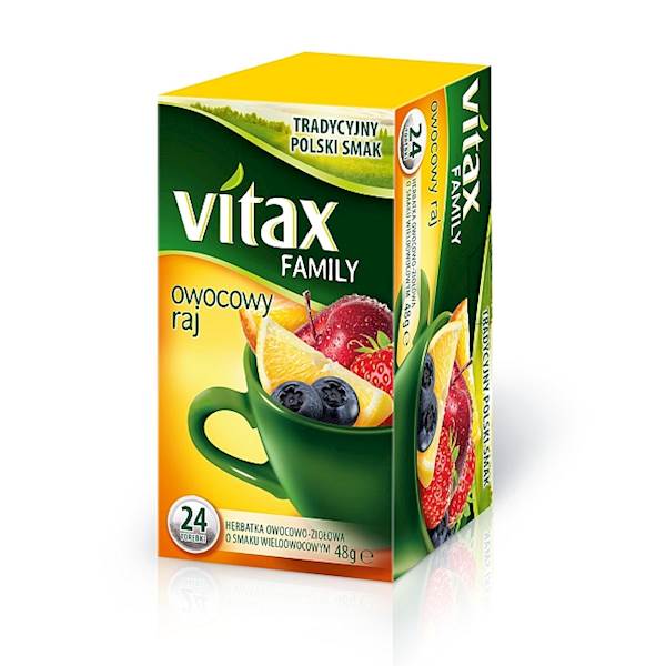 Tata Consumer Products herbata ekspresowa ziołowo-owocowa Vitax Family Owocowy Raj 24tb
