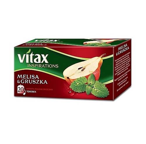 Tata Consumer Products herbata ekspresowa owocowo-ziołowa Vitax Inspirations Gruszka & Melisa 20tb