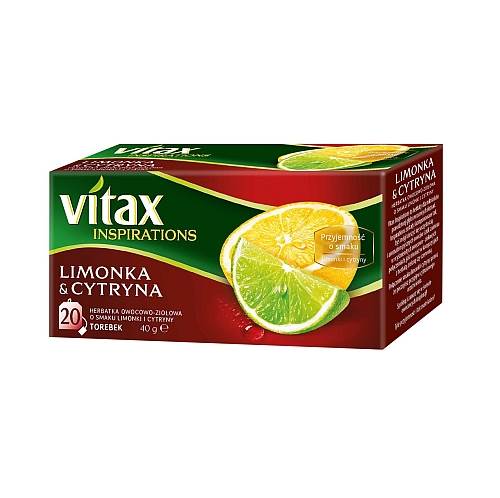 Tata Consumer Products herbata ekspresowa owocowo-ziołowa Vitax Inspirations Limonka & Cytryna 20tb