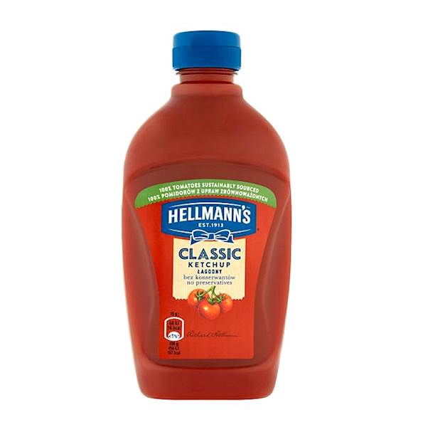 Unilever ketchup łagodny Hellmann's 485g