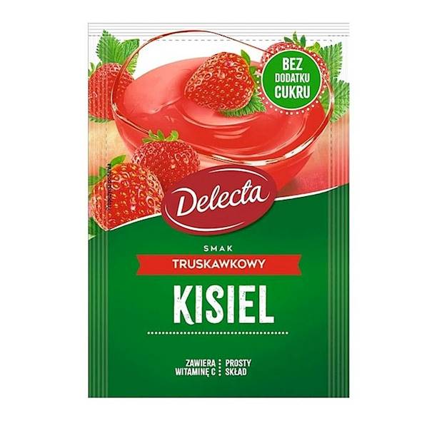 Bakalland kisiel do gotowania bez dodatku cukru Delecta Kisiel Smak Truskawkowy 38g