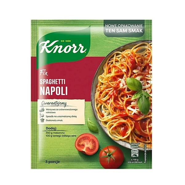 Unilever danie gotowe w proszku Knorr Fix Spaghetti Napoli 45g