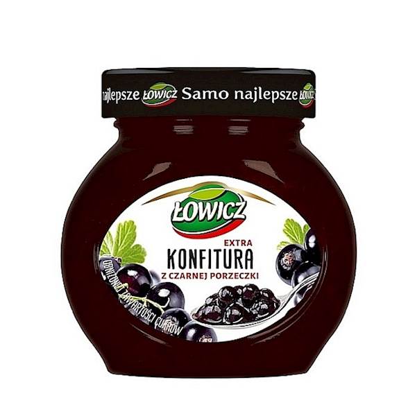 Maspex konfitura niskosłodzona Łowicz czarna porzeczka 240g
