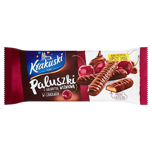 Bahlsen herbatniki Krakuski Paluszki wiśniowe 144g