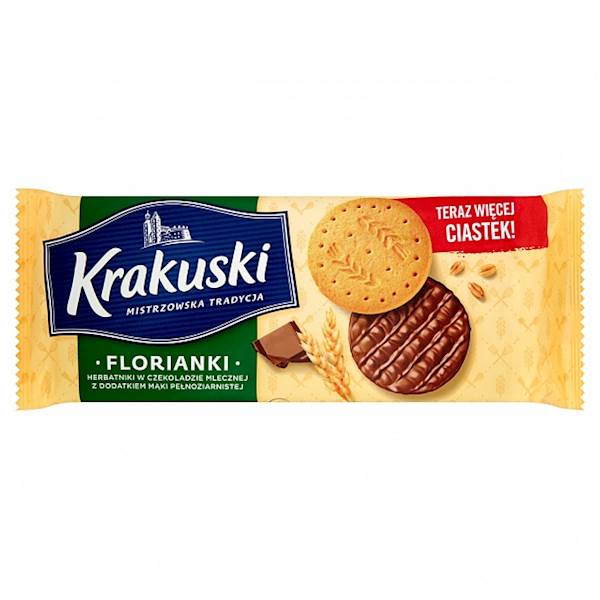 Bahlsen herbatniki Krakuski Florianki w czekoladzie mlecznej 171g