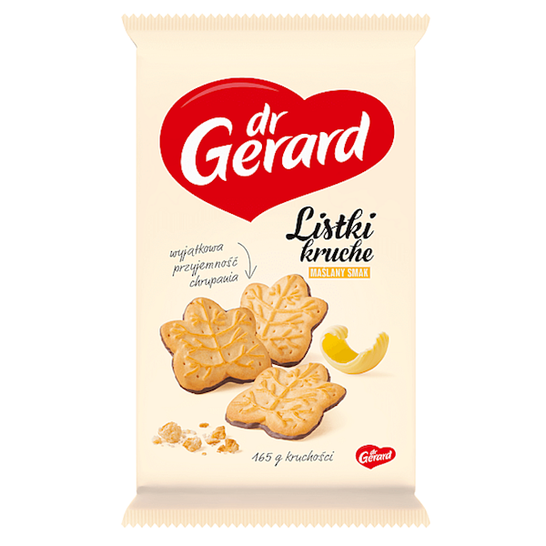 Dr Gerard ciastka Listki kruche maślane podlewane czekoladą 165g