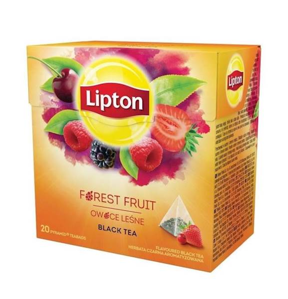 Lipton herbata ekspresowa Black Tea Forest Fruit piramidka 20tb