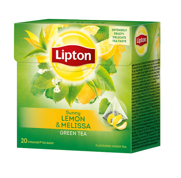 Lipton herbata ekspresowa Green Tea Lemon & Melissa piramidka 20tb