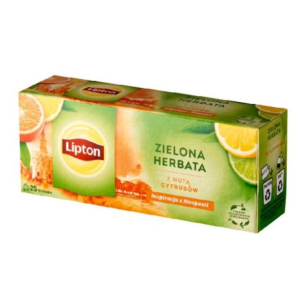 Lipton herbata ekspresowa zielona Greentea Citrus 25tb