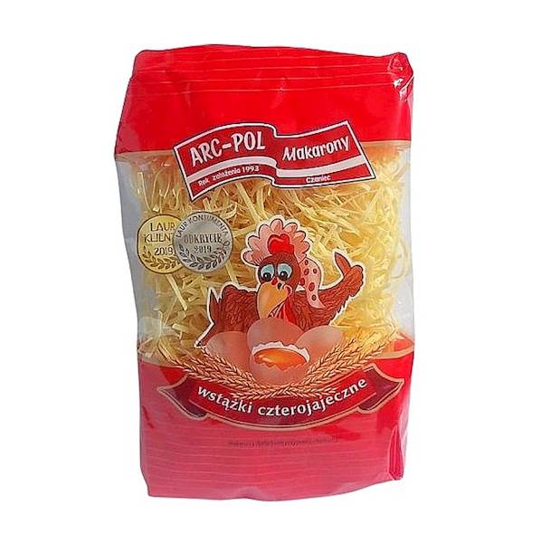 Arc-Pol makaron 4-jajeczny z kurkumą Wstążki Czterojajeczne Wstążka Średnia 500g