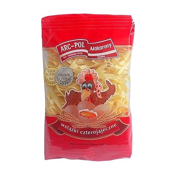 Arc-Pol makaron 4-jajeczny z kurkumą Wstążki Czterojajeczne Wstążka Paski 500g