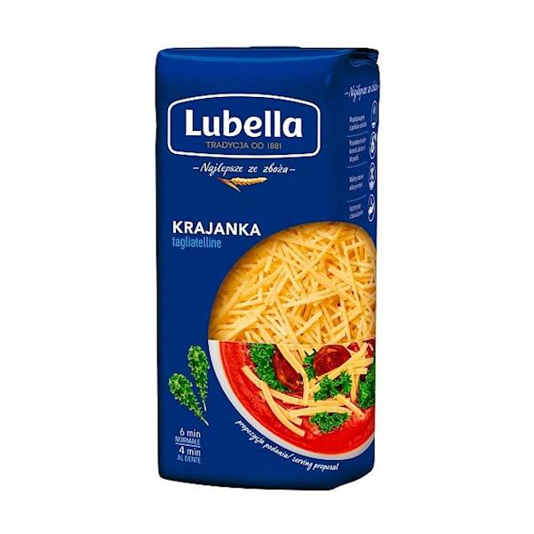 Maspex makaron pszenny Lubella Krajanka / tagliatelline 400g