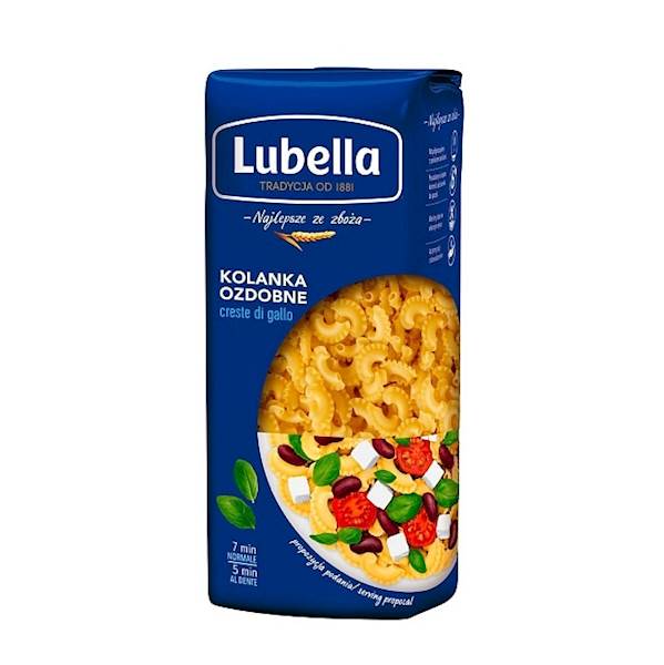 Maspex makaron pszenny Lubella Kolanka Ozdobne / creste di gallo 500g