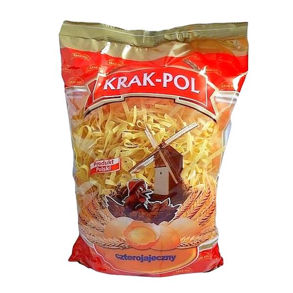 Krak-Pol makaron 4-jajeczny z kurkumą Wstążka Szeroka 500g