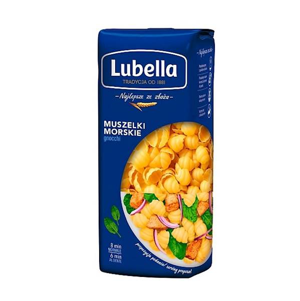 Maspex makaron pszenny Lubella Muszelki Morskie / gnocchi 400g