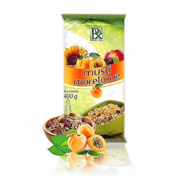 Radix-Bis płatki śniadaniowe Musli Morelowe 400g