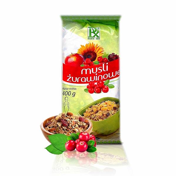 Radix-Bis płatki śniadaniowe Musli Żurawinnowe 400g