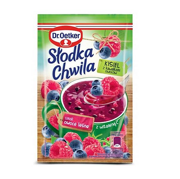 Dr.Oetker kisiel z kawałkami owoców Słodka Chwila Smak Owoce Leśne 31,5g