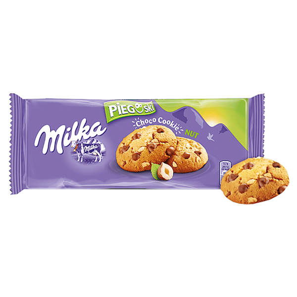 Mondelez ciastka Milka Pieguski z czekoladą i orzechem laskowym 135g