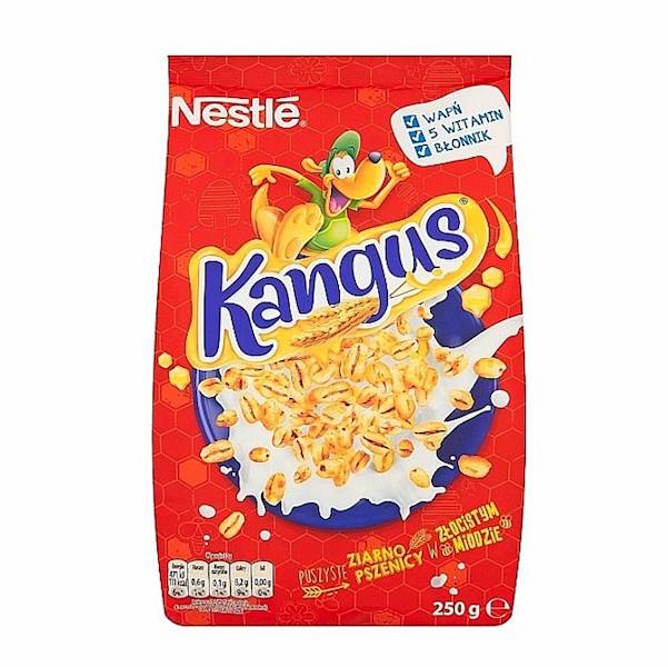 Nestle płatki śniadaniowe zbożowe oblewane miodem Kangus 250g