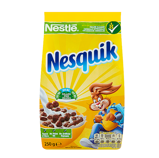 Nestle płatki śniadaniowe zbożowe-kuleczki o smaku czekoladowym Nesquik 250g