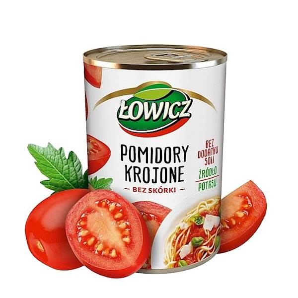 Maspex przetwory warzywne Łowicz Pomidory Krojone 400g