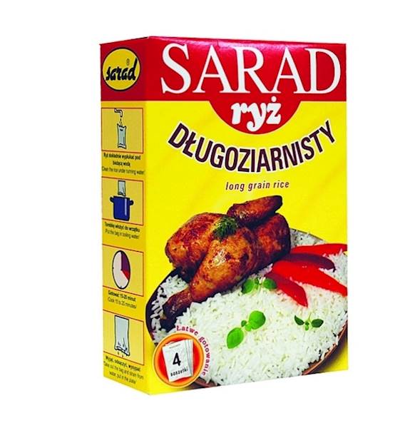 OSM Bidziny Ryż Biały Długoziarnisty Sarad w saszetkach 400g