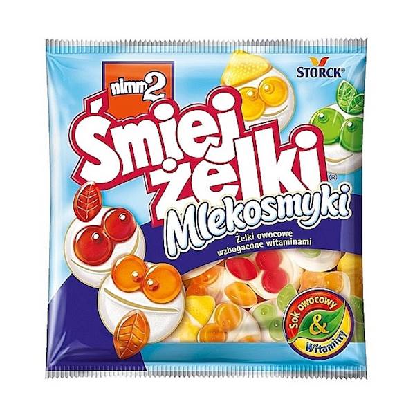 Storck żelki mleczne z sokiem owocowym i witaminami Nimm2 Śmiejżelki Mlekosmyki 90g