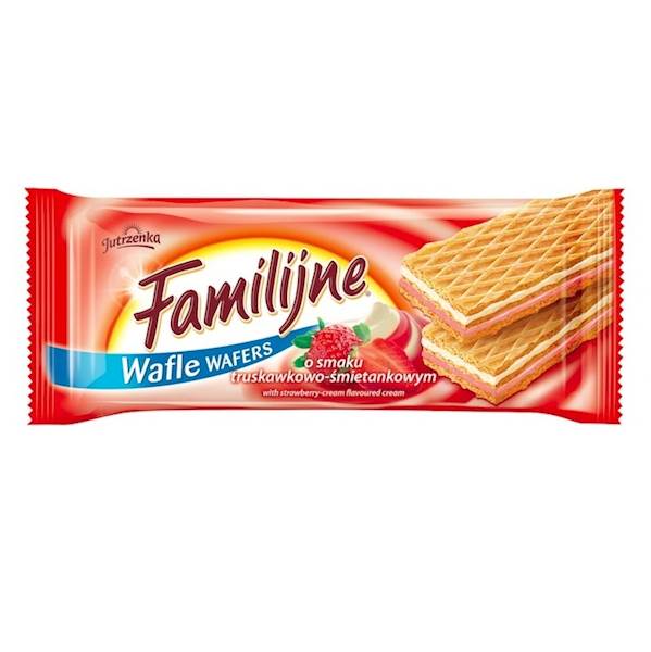 Jutrzenka wafle familijne truskawkowo-śmietankowe 180g