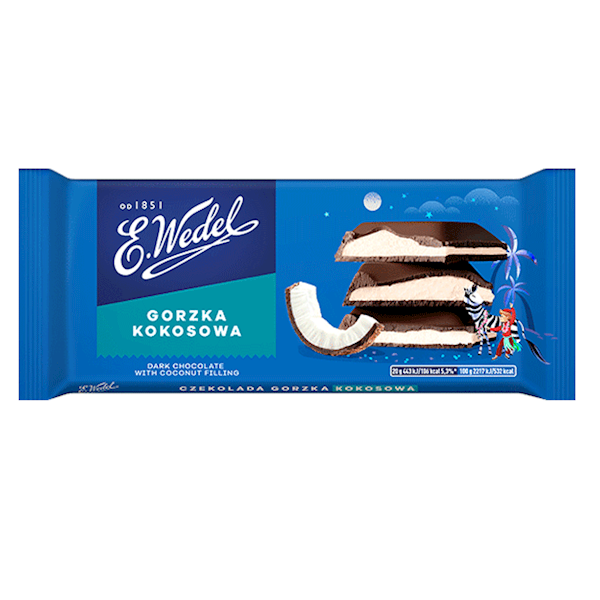 Wedel czekolada Gorzka Kokosowa 100g