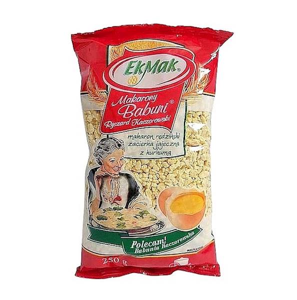 Makarony Babuni makaron jajeczny EkMak Makaron Rędziński Zacierka Jajeczna z Kurkumą 250g