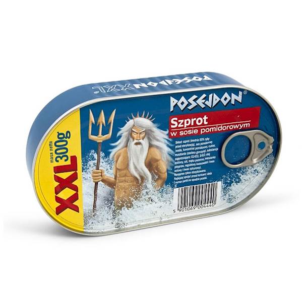 Łosoś konserwa rybna Posejdon XXL Szprot w Sosie Pomidorowym 300g