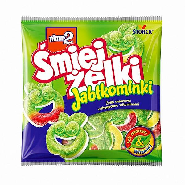 Storck żelki owocowe z sokiem i witaminami Nimm2 Śmiejżelki Jabłkominki 90g