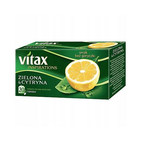 Tata Consumer Products herbata ekspresowa owocowo-ziołowa Vitax Inspirations Zielona & Cytryna 20tb