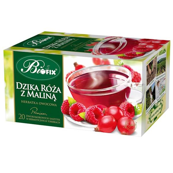Bifix herbata ekspresowa owocowa dzika roża z maliną 20tb