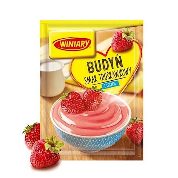 Nestle budyń z cukrem Winiary Smak Truskawkowy 60g