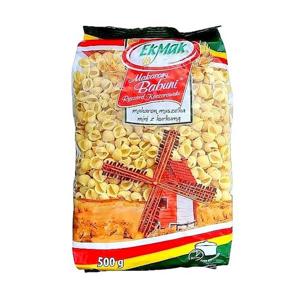 Makarony Babuni makaron pszenny EkMak Muszelka Mini z Kurkumą 500g