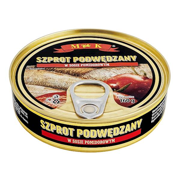 Konshurt konserwa rybna MK Szprot Podwędzany w Sosie Pomidorowym 160g