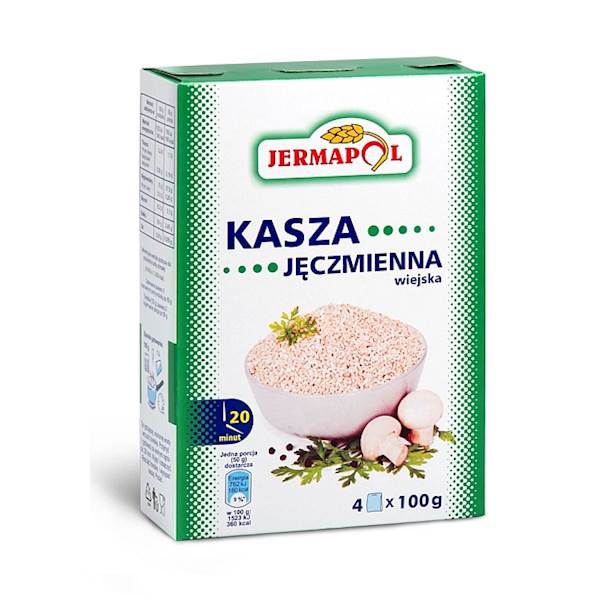 Jermapol Kasza Jęczmienna Wiejska w saszetkach 400g