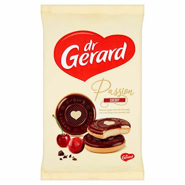 Dr Gerard biszkopty Pasja z czekoladą i galaretką wiśniową 150g