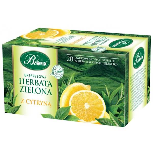 Bifix herbata ekspresowa zielona z cytryną 20tb