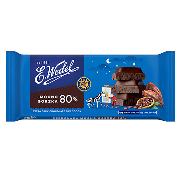 Wedel czekolada Mocno Gorzka 80% 80g