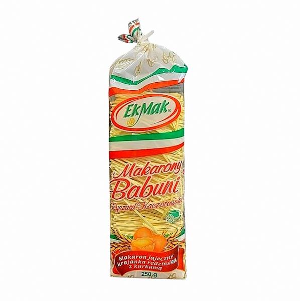 Makarony Babuni makaron jajeczny EkMak Makaron Rędziński Krajanka z Kurkumą 250g