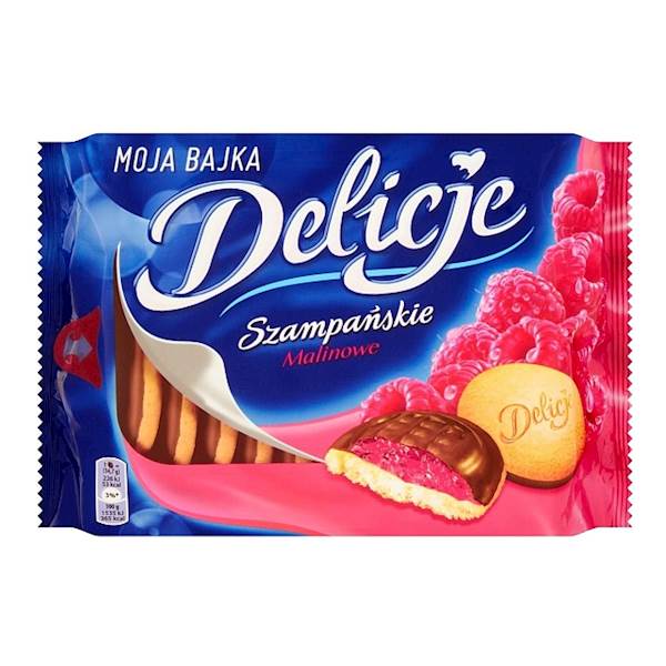 Mondelez biszkopty z galaretką Delicje szampańskie malinowe 294g