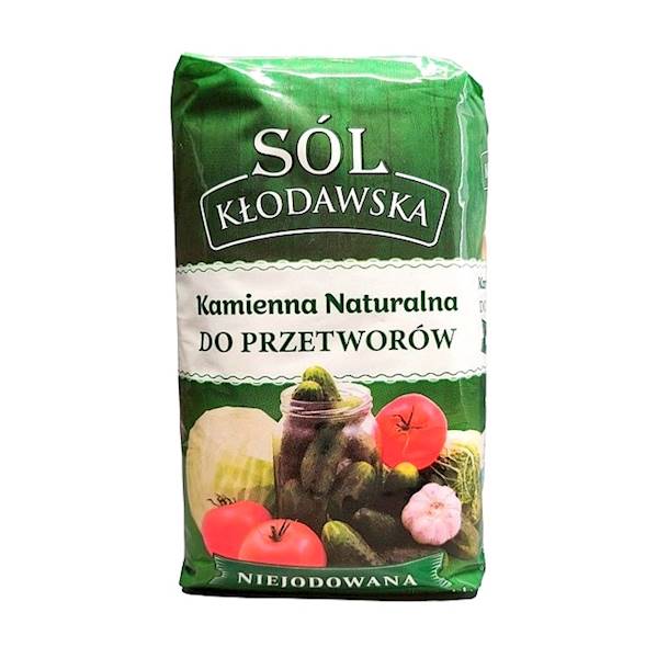 Kłodawa sól spożywcza niejodowana Kłodawska Kamienna Naturalna Do Przetworów 1,1kg