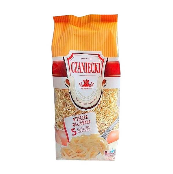 Makarony Czanieckie makaron 5-jajeczny Oryginalny Czaniecki Niteczka Walcowana 500g