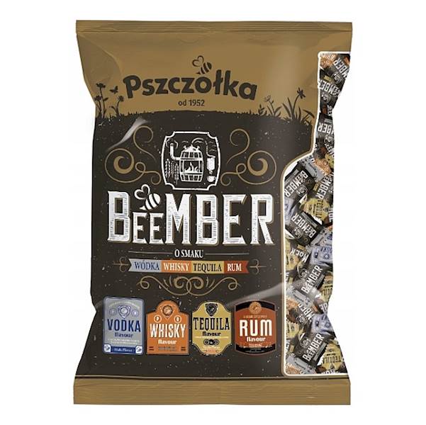 Pszczółka karmelki w czekoladzie z alkoholem Beember 1kg