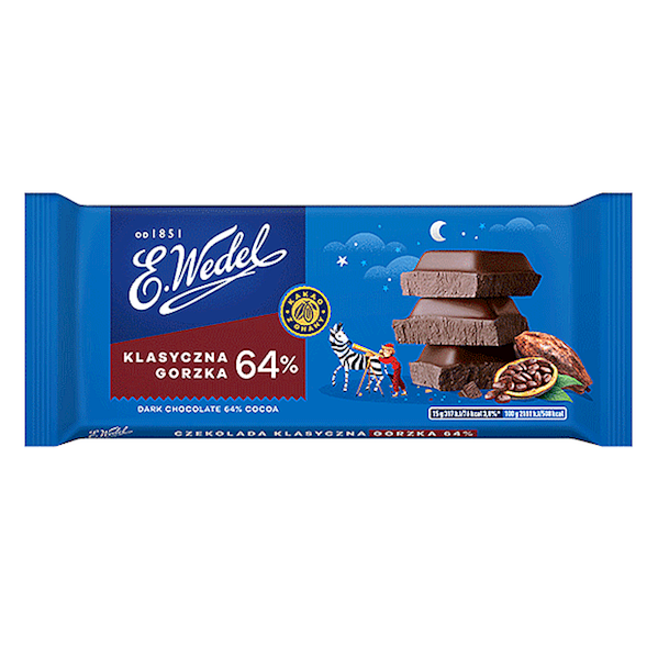 Wedel czekolada Klasyczna Gorzka 64% 90g